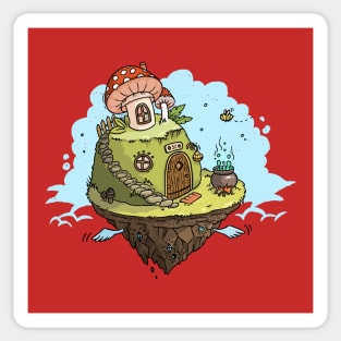 fairytale flying castle Sticker